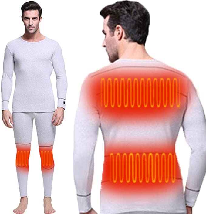 Warm Electrically Battery Heated Long Johns Thermal Underwear Men Set -  China Heated Men Set and Women Heating Underwear price