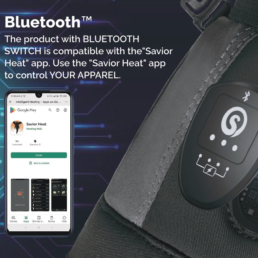 electric heated gloves close-up