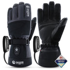 waterproof heated ski gloves with Hipora insert and temperature control