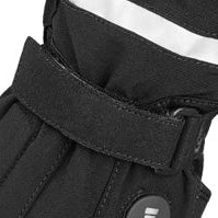 Heated motorcycle glove featuring protective knuckle shell and reinforced palm grip