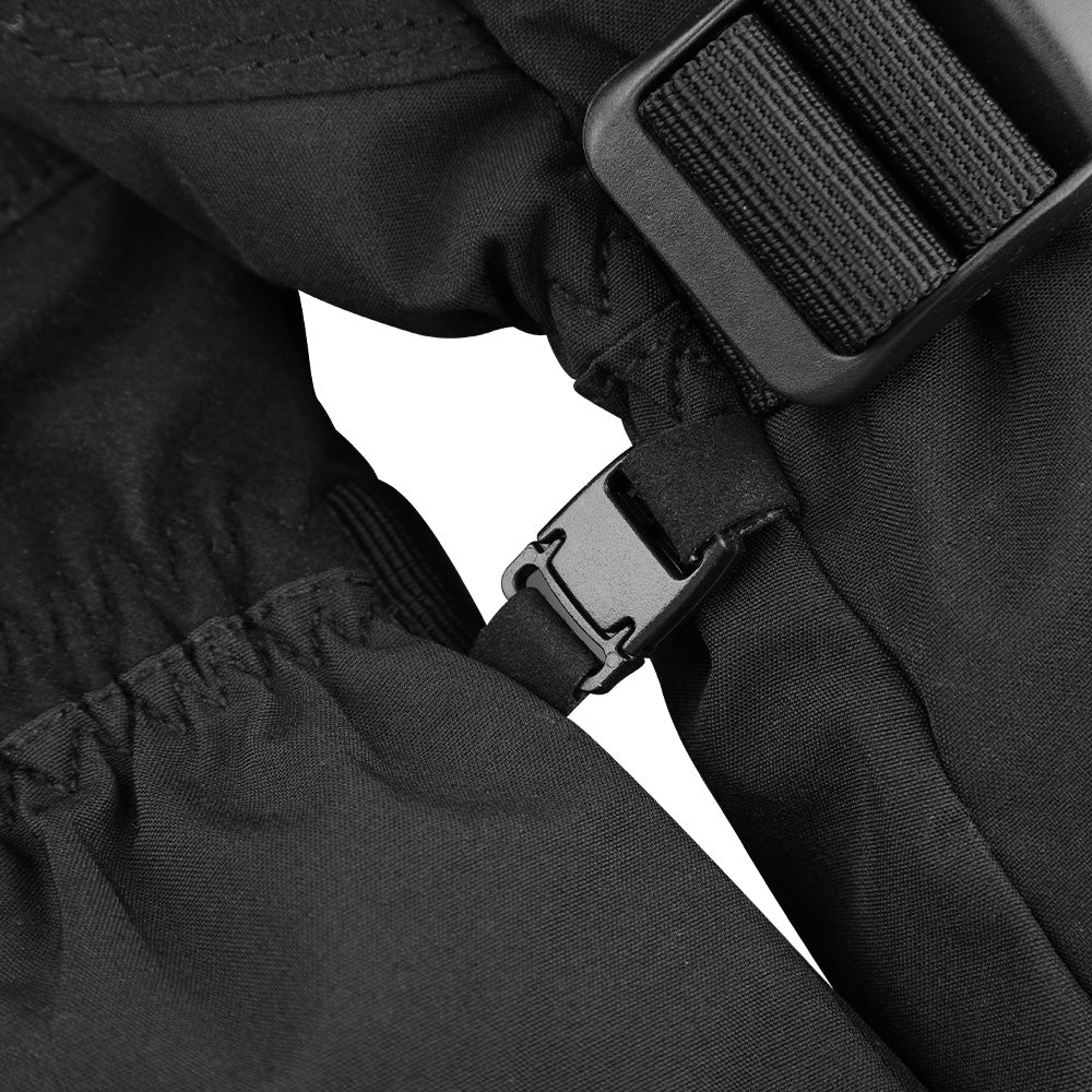 Secure glove clip design for easy pairing and storage on heated winter gloves.