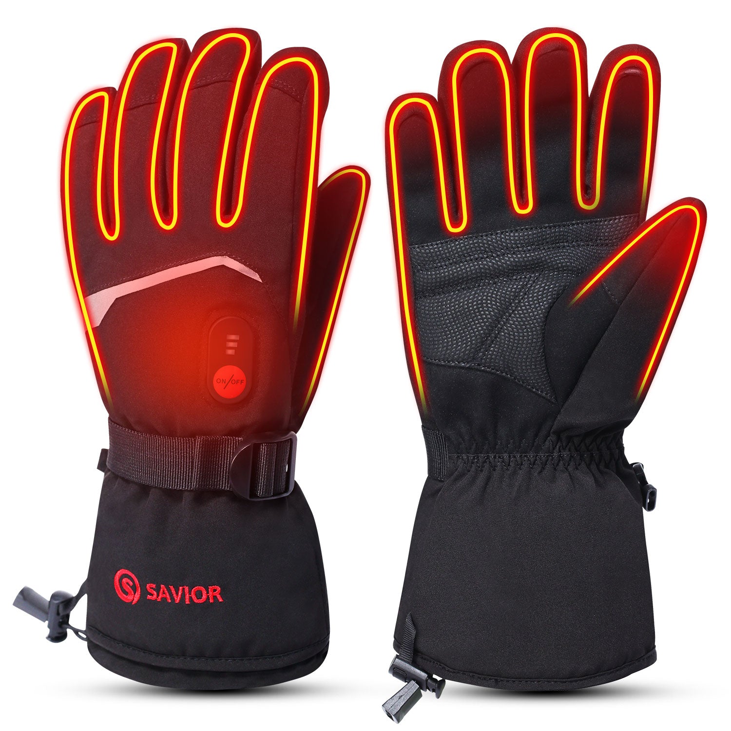 electric heated gloves close-up